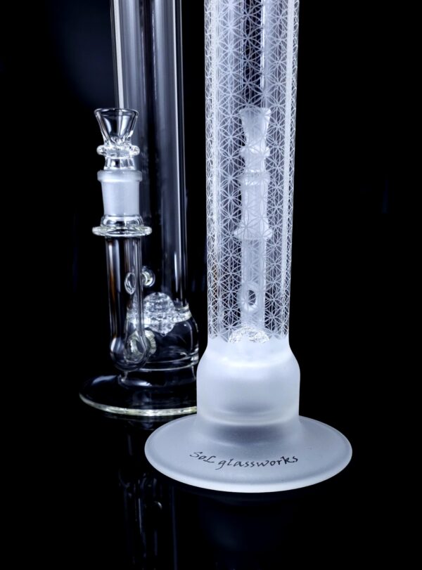 Glass SoL-45 Lace-Sphere straight tube